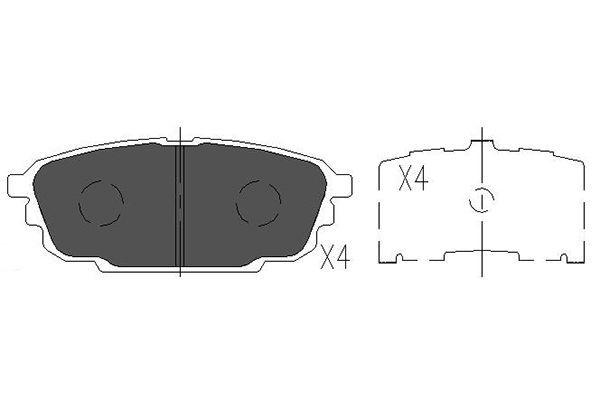 KAVO PARTS Piduriklotsi komplekt,ketaspidur KBP-4544